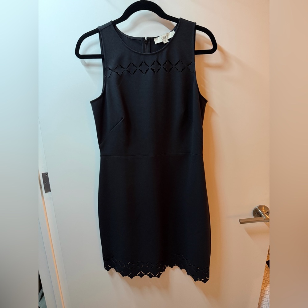 LOFT Black Sleeveless Mini Dress